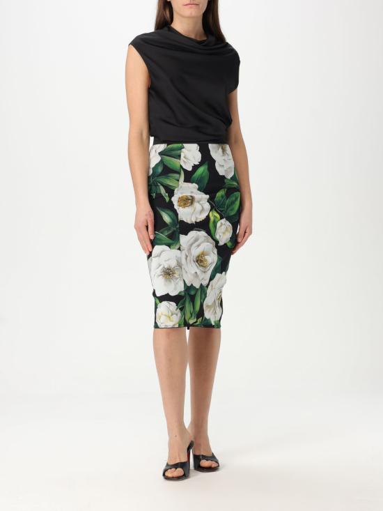 25SS 돌체앤가바나 미디 스커트 F4CWKTFSSK2 HN5JB Black - DOLCE & GABBANA