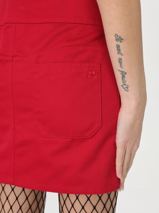 25FW 쿠레쥬 숏 스커트 125CJU218PL0178 4015 Red - COURREGES
