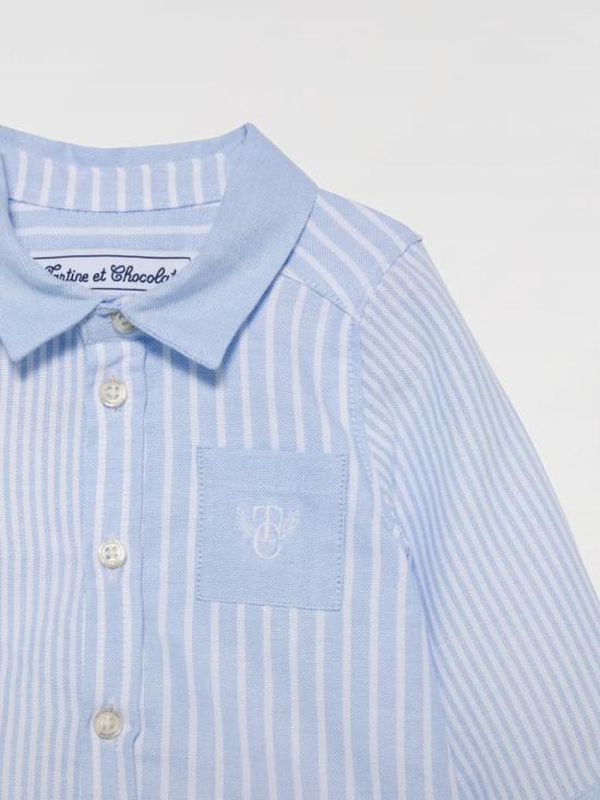 25FW [키즈] 타티네쇼콜라 셔츠 CA12081 44 Blue - TARTINE ET CHOCOLAT