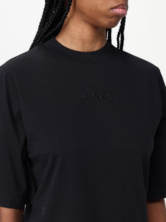 25FW 핑코 반팔 티셔츠 104604A2F8 Z99 Black - PINKO