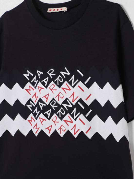 25FW [키즈] 마르니 티셔츠 M01368M00RF 0M803 Blue - MARNI