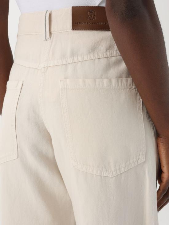 25FW 브루넬로 쿠치넬리 데님 팬츠 ML996P5985 C8739 White - BRUNELLO CUCINELLI