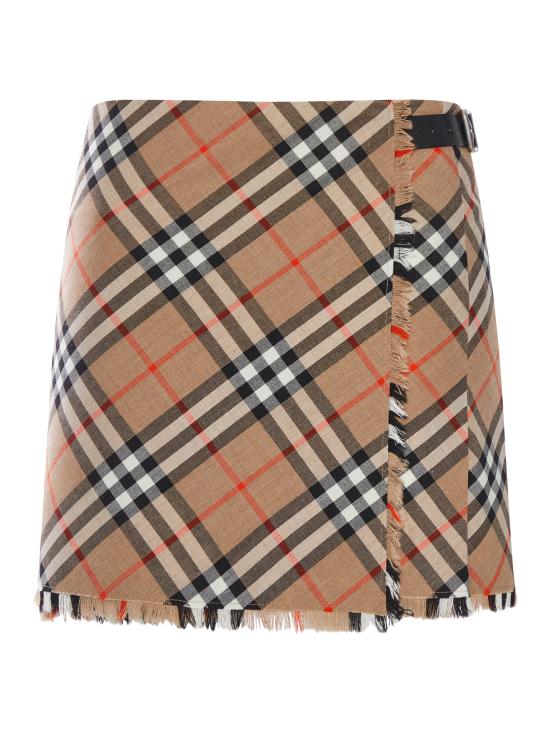 25SS 버버리 숏 스커트 8102634C2044 NUT IP CHECK Nude Neutrals