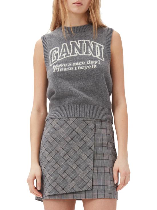 25SS 가니 스웨터 K2308523 FROST GRAY Grey - GANNI