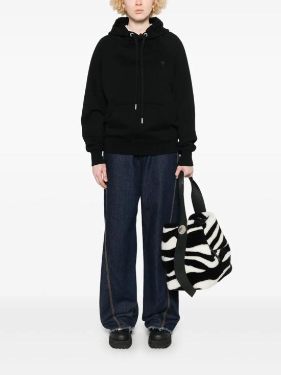  아미 후드 티셔츠 USW274747 black - AMI