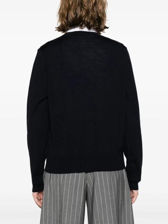  아미 가디건 E25BFFKC111KN0025 midnight blue - AMI