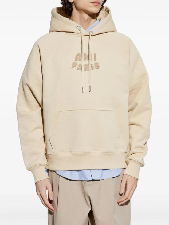  아미 후드 티셔츠 SPUSW275747 sand beige - AMI