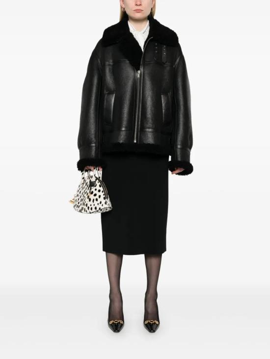  생로랑 가죽 자켓 800896YCOW2 - SAINT LAURENT