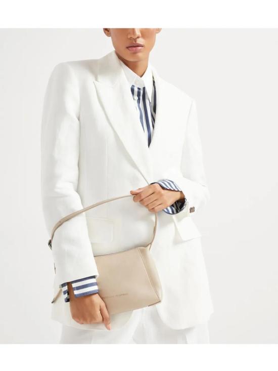  브루넬로 쿠치넬리 숄더백 MBFOD2663C3251 sand beige - BRUNELLO CUCINELLI