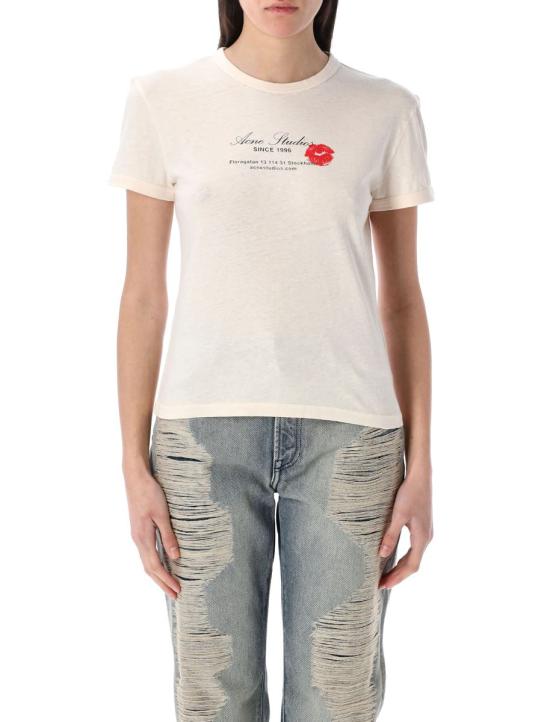 25SS 아크네 스튜디오 반팔 티셔츠 25PAL0460 AR8 PEARL GREY