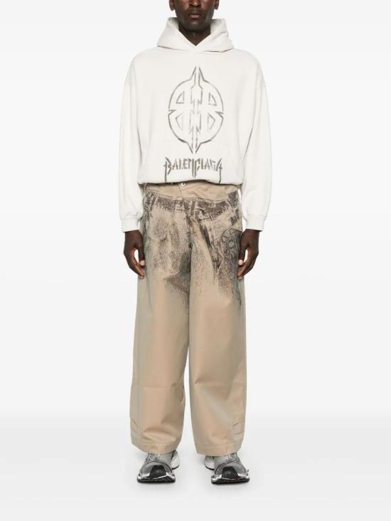  발렌시아가 후드 티셔츠 767877TQVT3 beige - BALENCIAGA