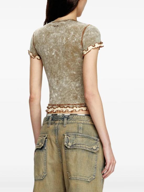  디젤 반팔 티셔츠 A166570JQAT green - DIESEL