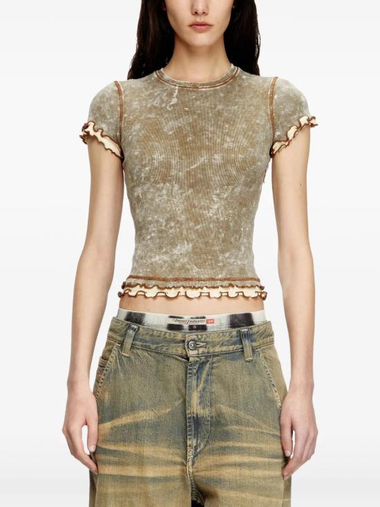  디젤 반팔 티셔츠 A166570JQAT green - DIESEL