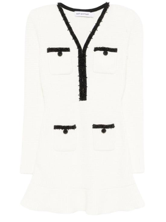 25SS 셀프 포트레이트 숏 원피스 RS25087SWHITE DOM