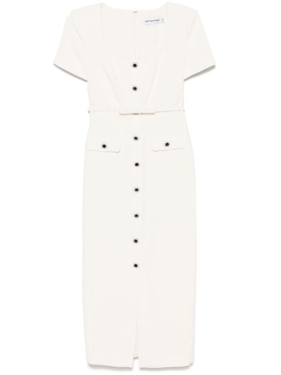  셀프 포트레이트 롱 원피스 RS25013MCREAM DOM