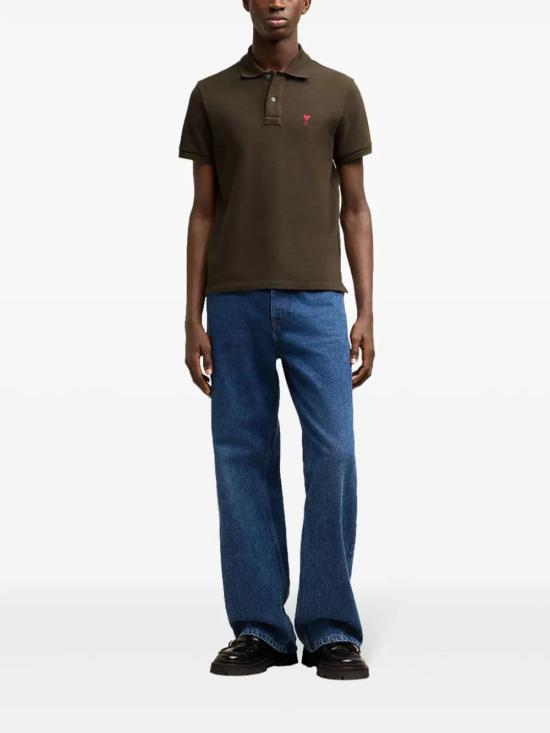  아미 폴로 티셔츠 H24UPL001760 coffee - AMI