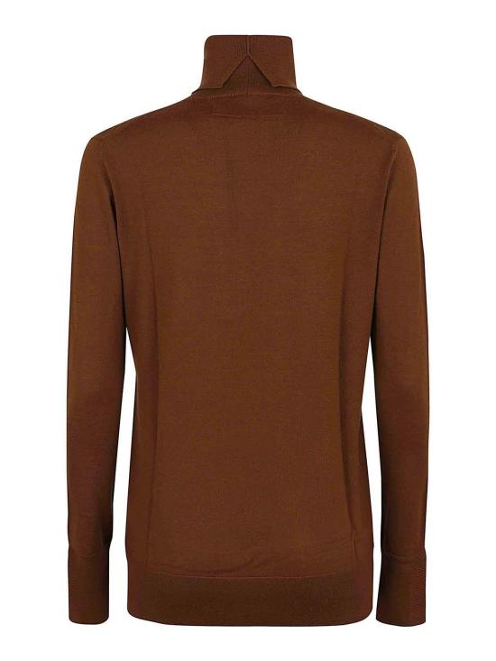  에르마노 설비노 터틀넥 D455M308APATL81031 Brown - ERMANNO SCERVINO