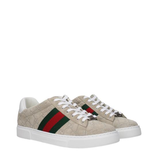  구찌 에이스 GG 스웨이드 스니커즈 798652AADV99566 - GUCCI