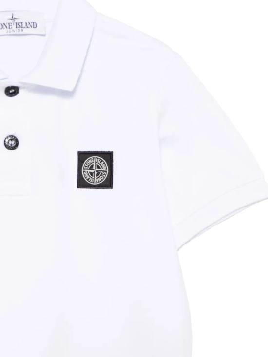 25SS [키즈] 스톤 아일랜드 폴로 셔츠 K1S162200002 S0018 V1001 WHITE - STONE ISLAND