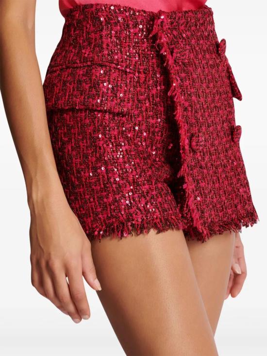  발망 숏팬츠 EF0PA432XL01 dark red - BALMAIN