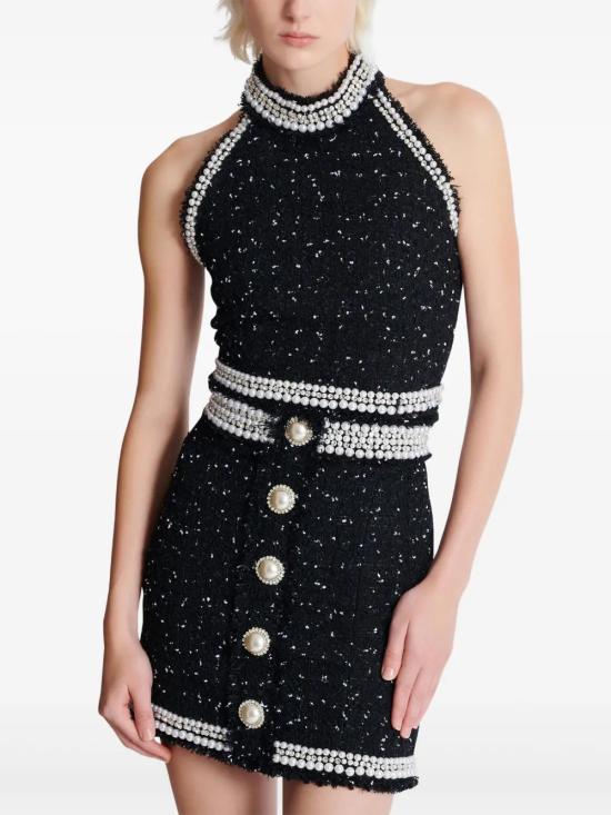  발망 민소매 티셔츠 EF0AB485PC91 black - BALMAIN