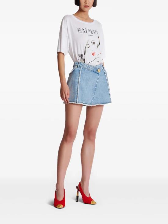  발망 숏 스커트 EF0LA535DF75 - BALMAIN