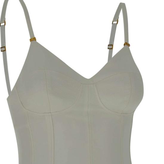 25SS 엘리자베타프랜치 미디 원피스 AB74852E2 360 White - ELISABETTA FRANCHI