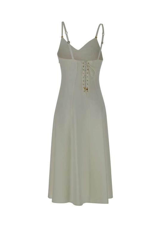 25SS 엘리자베타프랜치 미디 원피스 AB74852E2 360 White - ELISABETTA FRANCHI