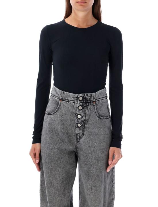 24FW MM6 메종마르지엘라 긴팔 티셔츠 24AS52NA0064S24625 900 Black