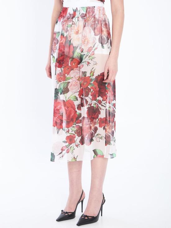 25SS 돌체앤가바나 미디 스커트 F4BBOTIS1Y6 HA5PD WHITE - DOLCE & GABBANA