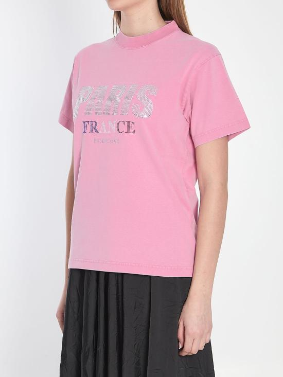 25SS 발렌시아가 반팔 티셔츠 809122TRVL5 9568 PINK - BALENCIAGA