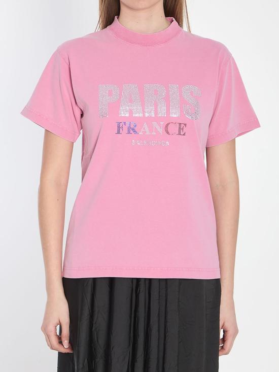 25SS 발렌시아가 반팔 티셔츠 809122TRVL5 9568 PINK