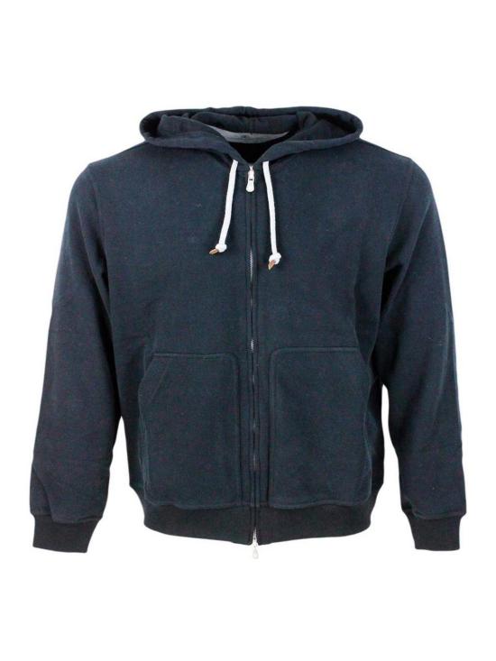  브루넬로 쿠치넬리 후드 티셔츠 MTU149069C101 Black