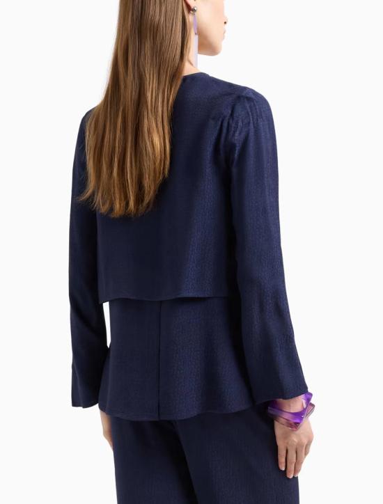 25SS 엠포리오 아르마니 블라우스 EW001078AF12691UB115 BLUE - EMPORIO ARMANI