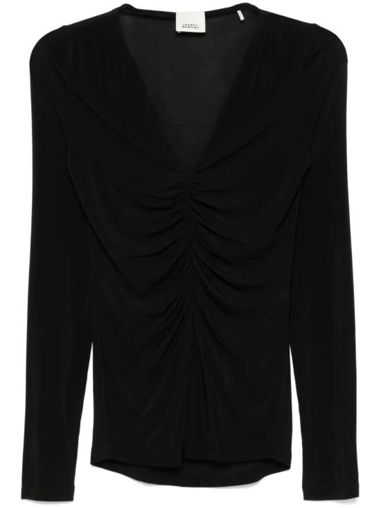  이자벨마랑 긴팔 티셔츠 HT0570FAB4K02I black