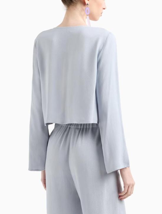 25SS 엠포리오 아르마니 블라우스 EW001078AF12691U9309 ZEN BLUE - EMPORIO ARMANI