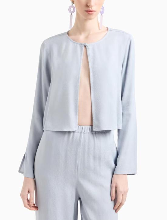 25SS 엠포리오 아르마니 블라우스 EW001078AF12691U9309 ZEN BLUE - EMPORIO ARMANI