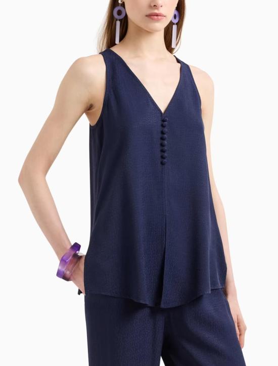 25SS 엠포리오 아르마니 블라우스 EW000712AF12691UB115 BLUE - EMPORIO ARMANI