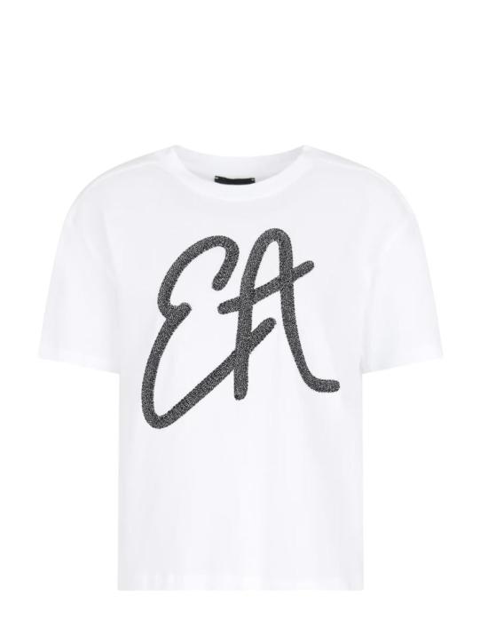 25SS 엠포리오 아르마니 반팔 티셔츠 EW001523AF12573U0002 OPTICAL WHITE