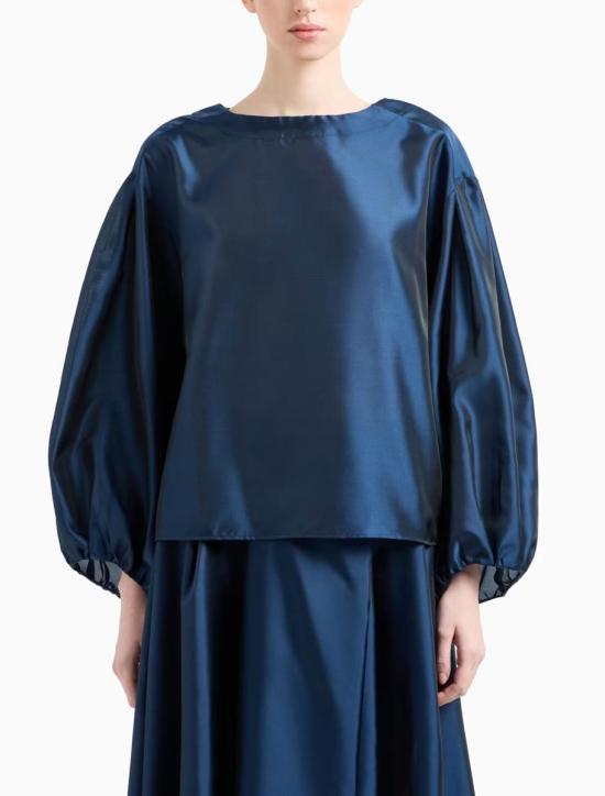 25SS 엠포리오 아르마니 블라우스 EW001430AF16041UB096 BLUE - EMPORIO ARMANI