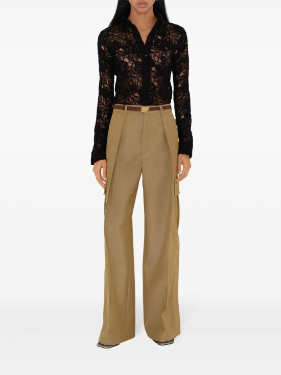  버버리 스트레이트 팬츠 8094944 beige - BURBERRY