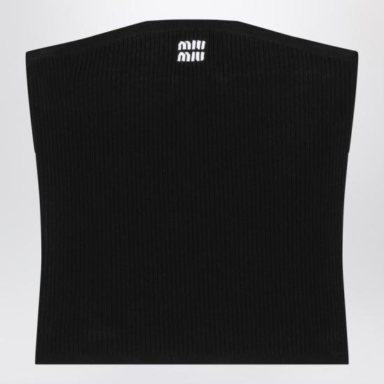 25SS 미우미우 민소매 티셔츠 MMV256OOO15BR Black