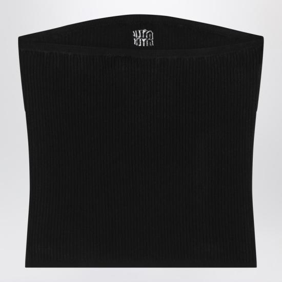 25SS 미우미우 민소매 티셔츠 MMV256OOO15BR Black - MIU MIU