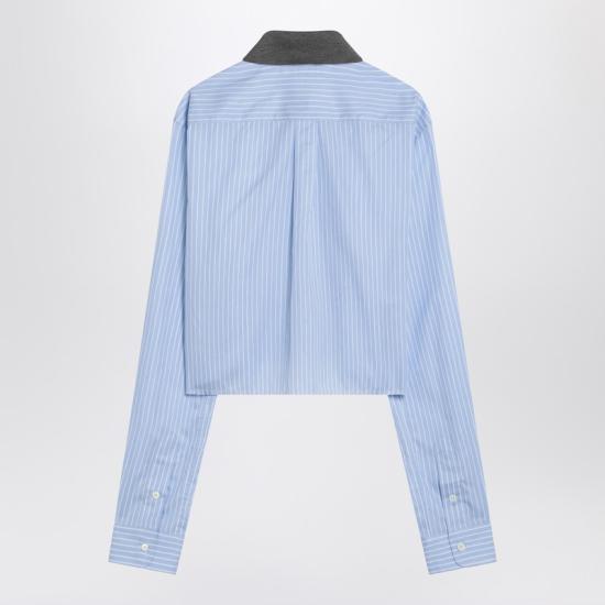 25SS 미우미우 탑 MK1694EM1137Q Light blue - MIU MIU