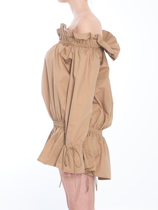  생로랑 숏 원피스 820966 BEIGE - SAINT LAURENT
