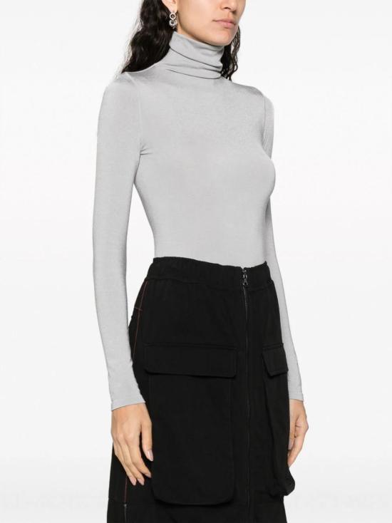 25FW 월포드 바디수트 티셔츠 75083 7535 GREY - WOLFORD