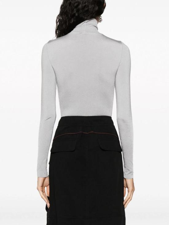 25FW 월포드 바디수트 티셔츠 75083 7535 GREY - WOLFORD