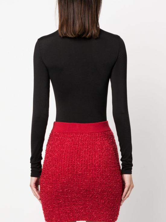 25FW 월포드 바디수트 티셔츠 75083 7005 BLACK - WOLFORD