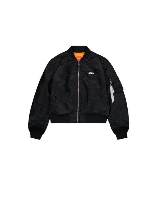  032C 봄버 자켓 32CU242CRJP140BK BLACK ORANGE DOM
