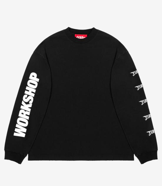  032C 긴팔 티셔츠 32CU242PRTS055BK FADED BLACK DOM